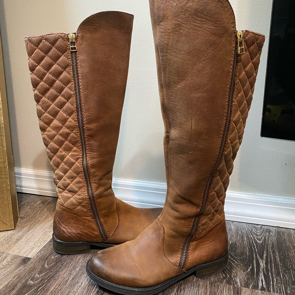 Steve Madden Cognac Riding Boots Sz 5.5